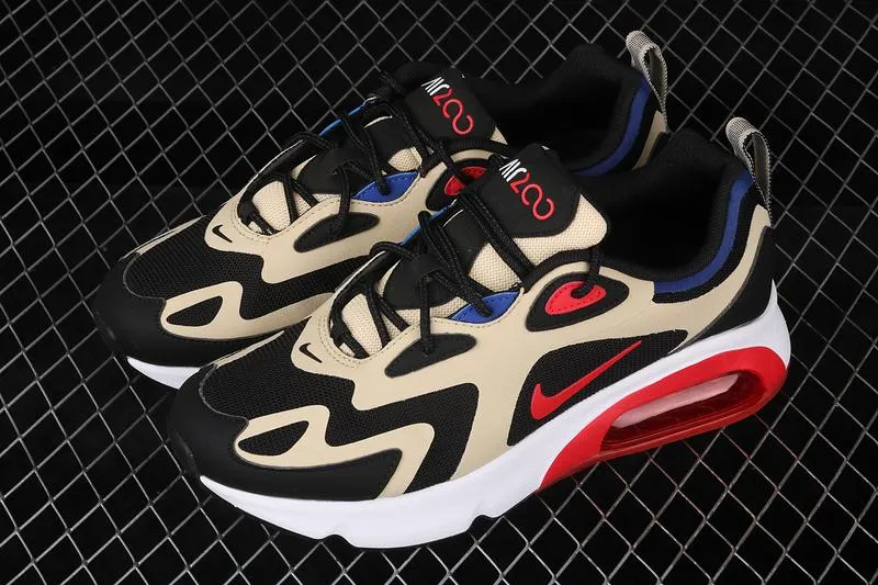 LaceAdjustment silicone - sole shoes Air Max 200 Team Gold University Red Black AQ2568-700