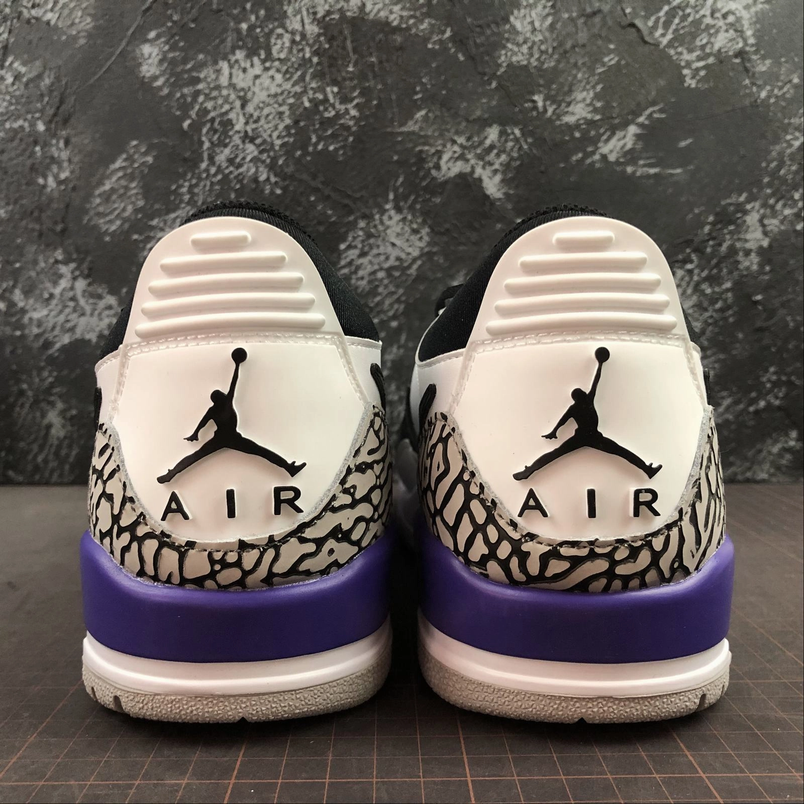 3D printed midsole Air Jordan Legacy 312 Low White Black Purple CD7069-108