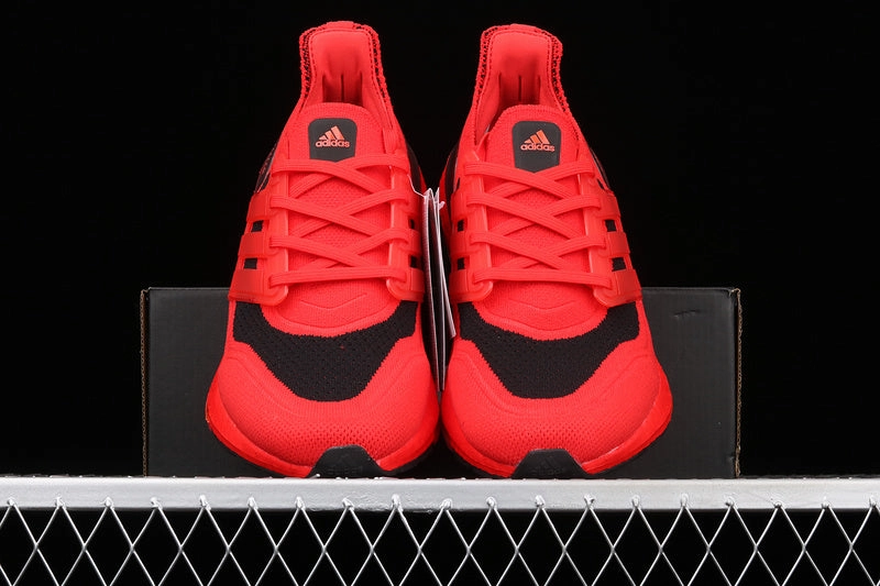 Adidas UltraBoost 21 Red Black FY0387 Foot Hugging