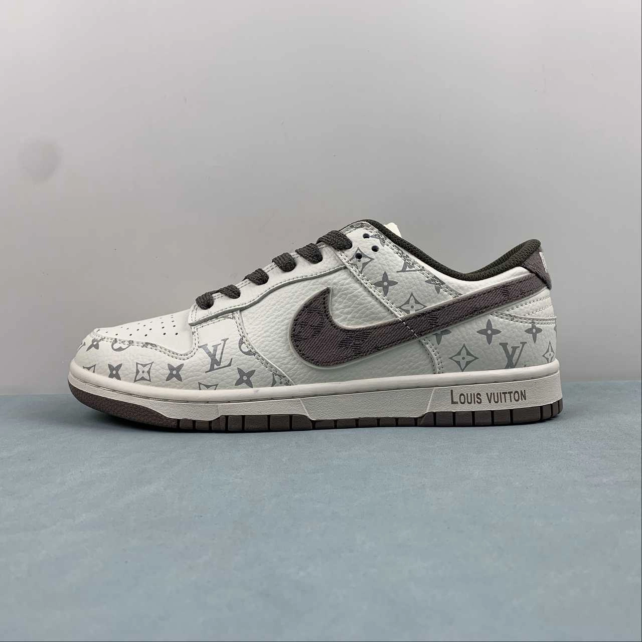 Padded Feel lightweight fabric LV x SB Dunk Low Off White Gray FC1688-131