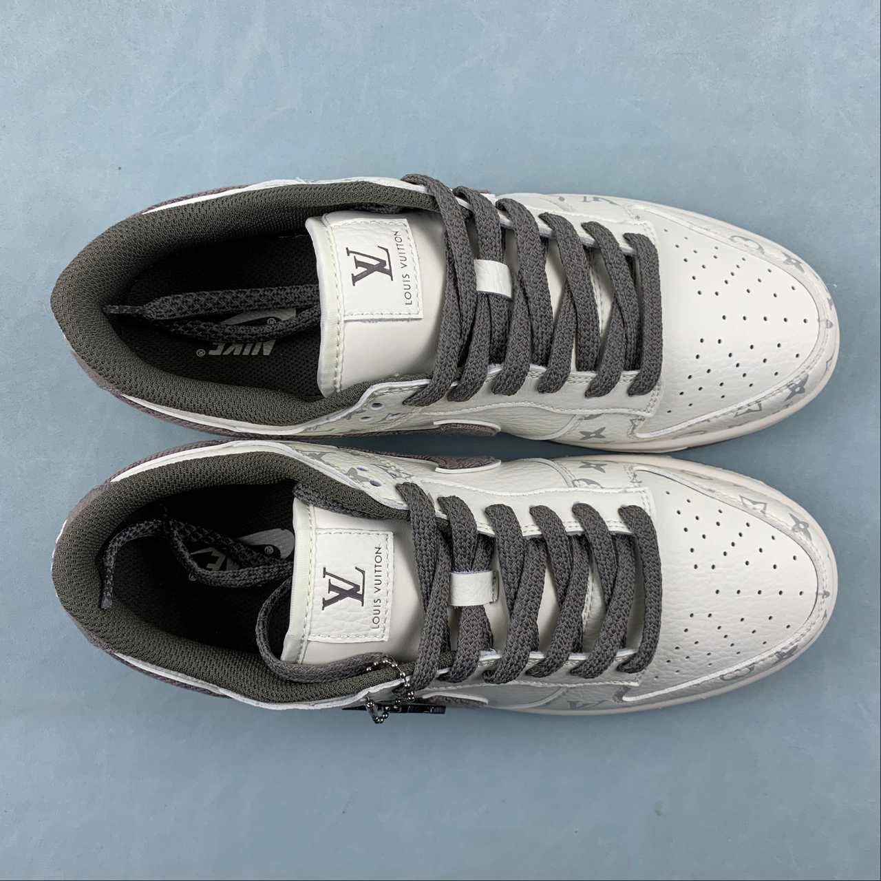 LV x SB Dunk Low Off White Gray FC1688-131 SyntheticLeather TPU Stabilizer