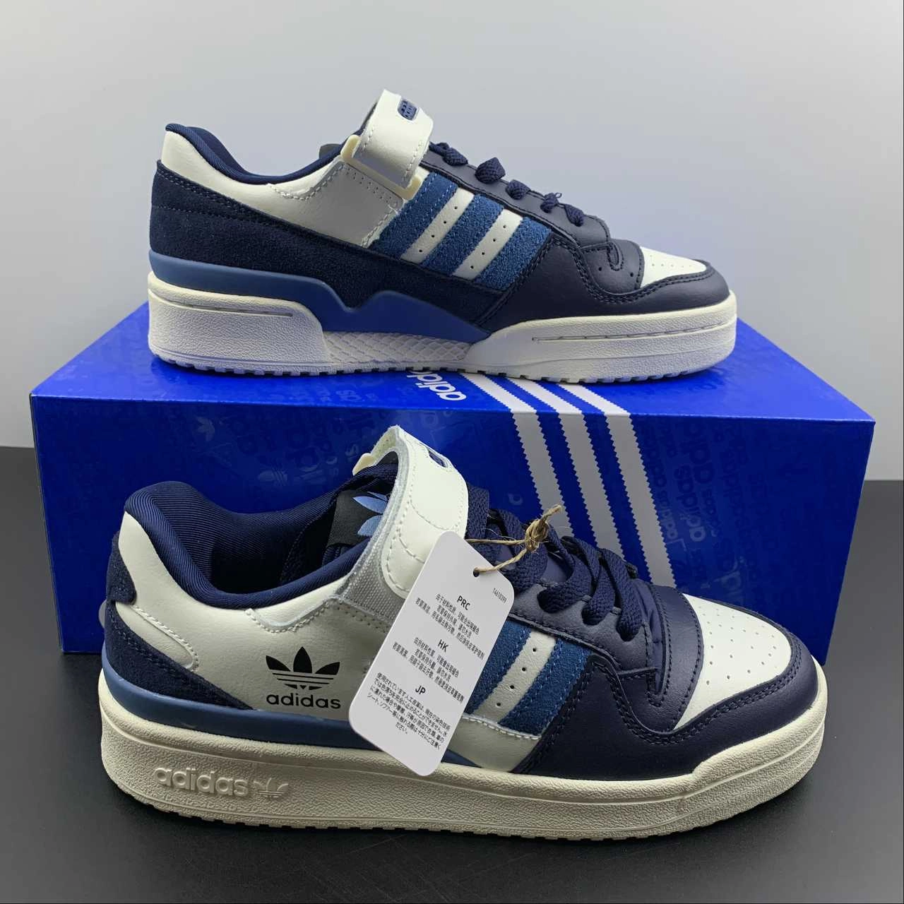 Adidas Forum 84 Low White Navy Marine GX2162 Fast Steps Shock   Dispersion