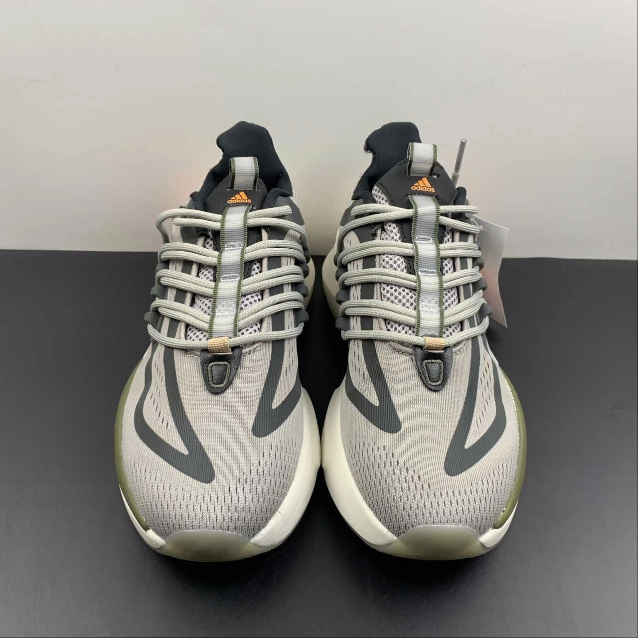 Adidas AlphaBoost V1 Metal Grey Screaming Orange Olive Strata HP2763 Agile Support anaerobic running gear