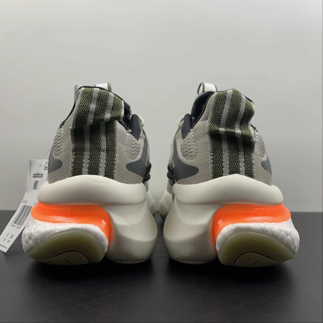 mud - resistant shoes Adidas AlphaBoost V1 Metal Grey Screaming Orange Olive Strata HP2763