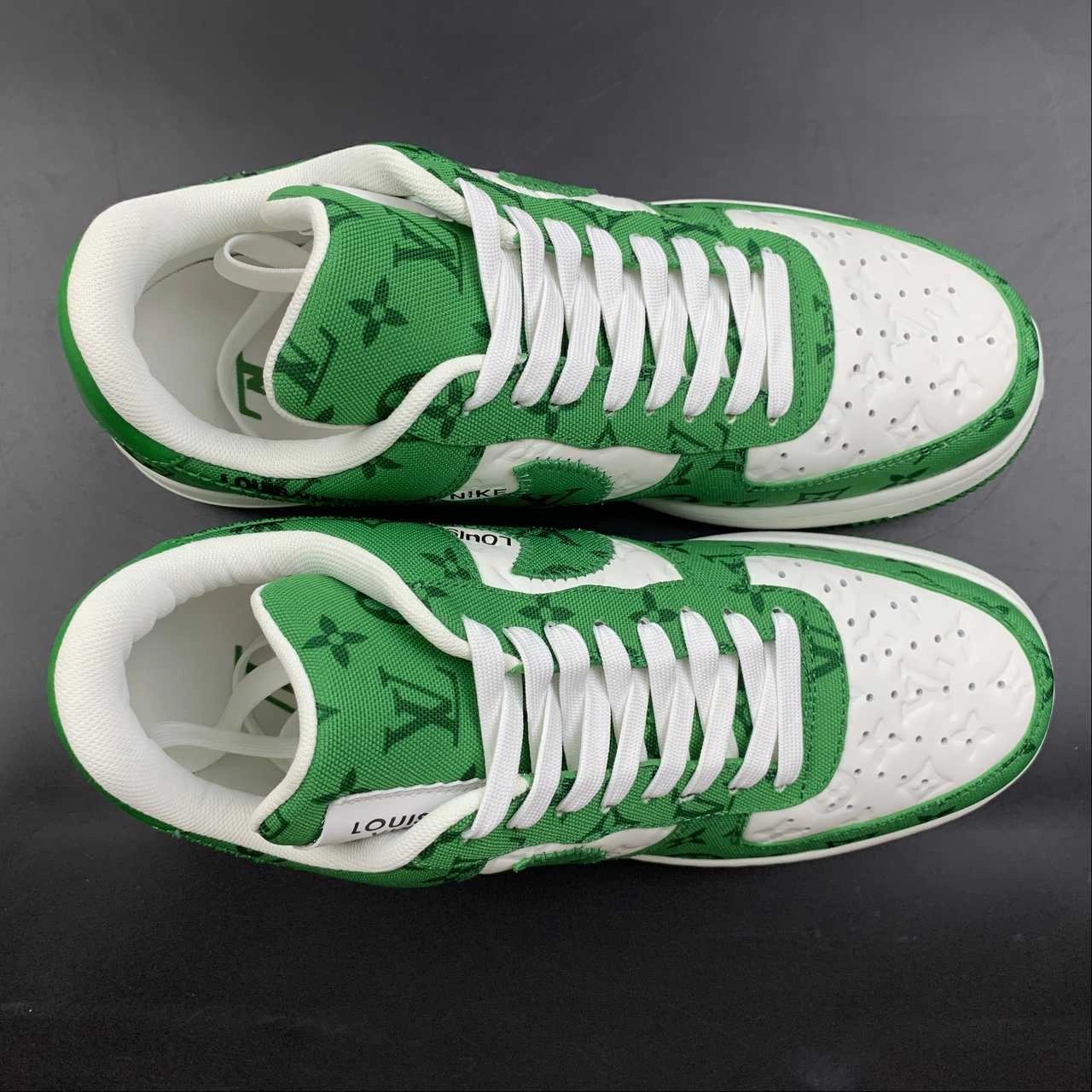 Prairie Hike Louis Vuitton Trainer Snaker x Air Force 1 White Green LK0226
