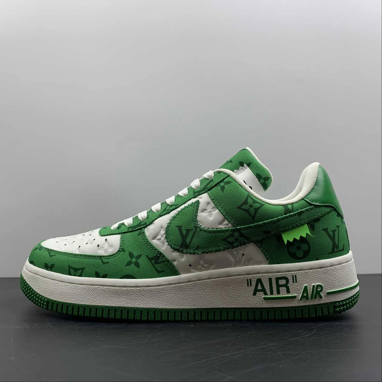 Louis Vuitton Trainer Snaker x Air Force 1 White Green LK0226 Cloudy Jog