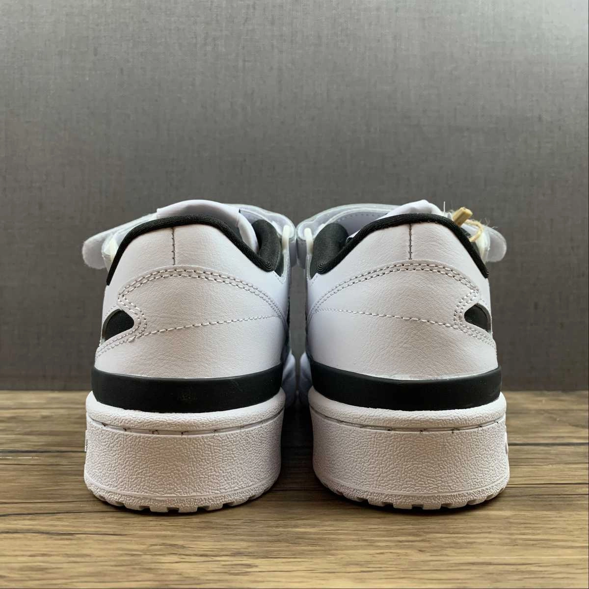 Adidas Forum 84 Low White Black White GY0751 Elastic Gusset Flex Walk