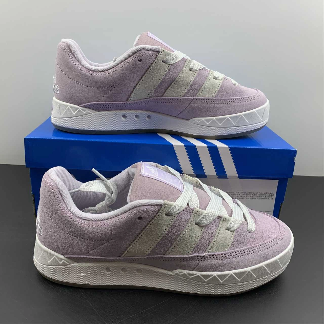 Adidas Adimatic Purple White GY2088 Wide - base Summer running gear