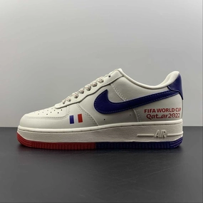 Fashion-Ready Air Force 1 07 Low FIFA WORLD CUP White Blue Red Customised DQ7658-300