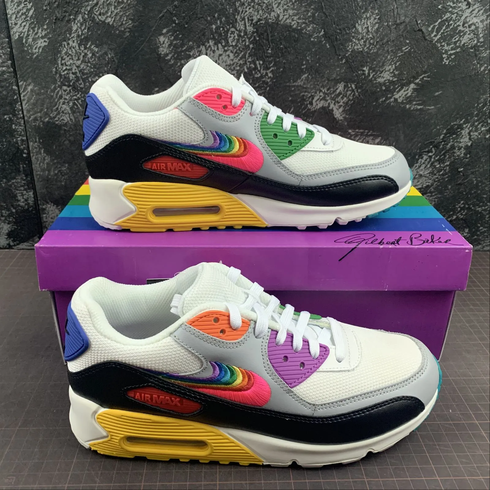 Air Max 90 Be True White Multi Color Black Wolf Gray CJ5482-100 Reflective Trim