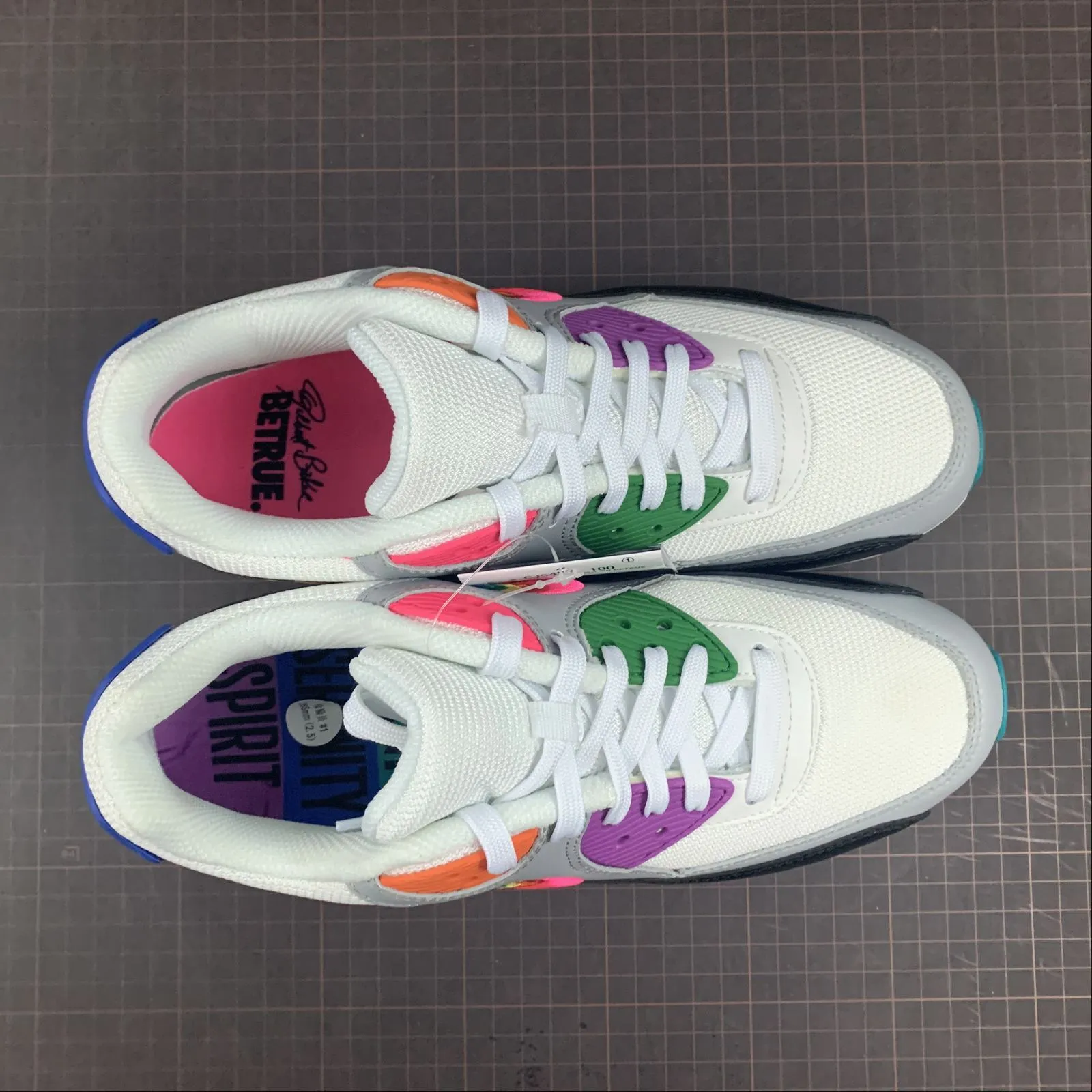 Air Max 90 Be True White Multi Color Black Wolf Gray CJ5482-100 Recreational sports