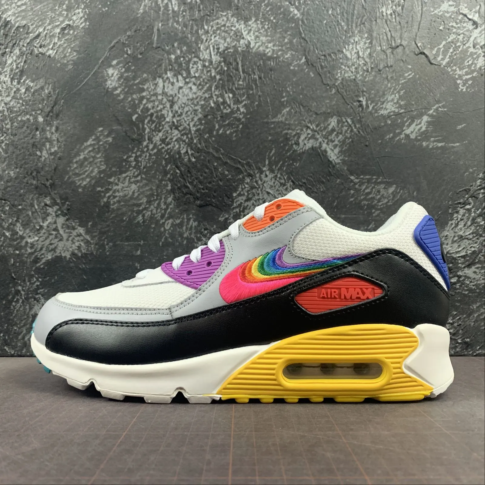 Air Max 90 Be True White Multi Color Black Wolf Gray CJ5482-100 multi-color