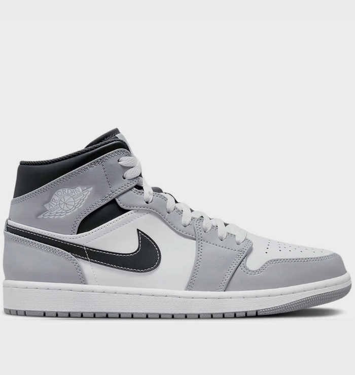 Nike Air Jordan 1 Mid Light Smoke Grey Anthracite Training Sneakers