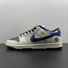 Rolling Motion Geometry SB Dunk Low Beige Black Beicai Smiley Face BB1609-112