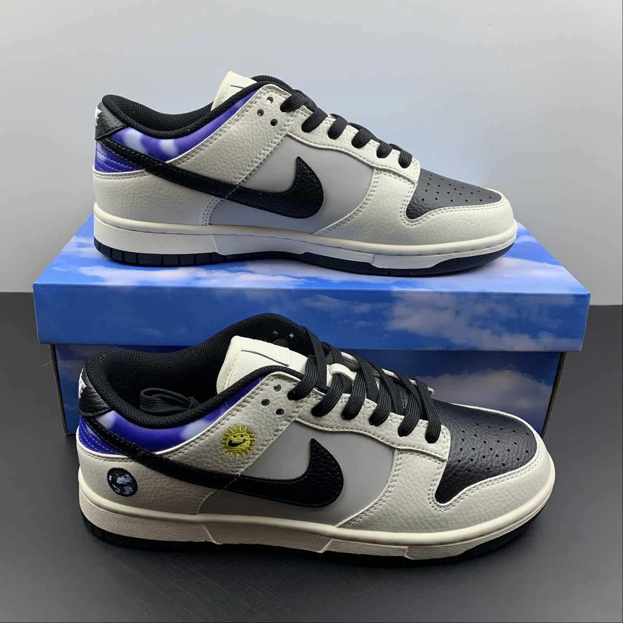 SB Dunk Low Beige Black Beicai Smiley Face BB1609-112 ComfortCushion Timeless Performance