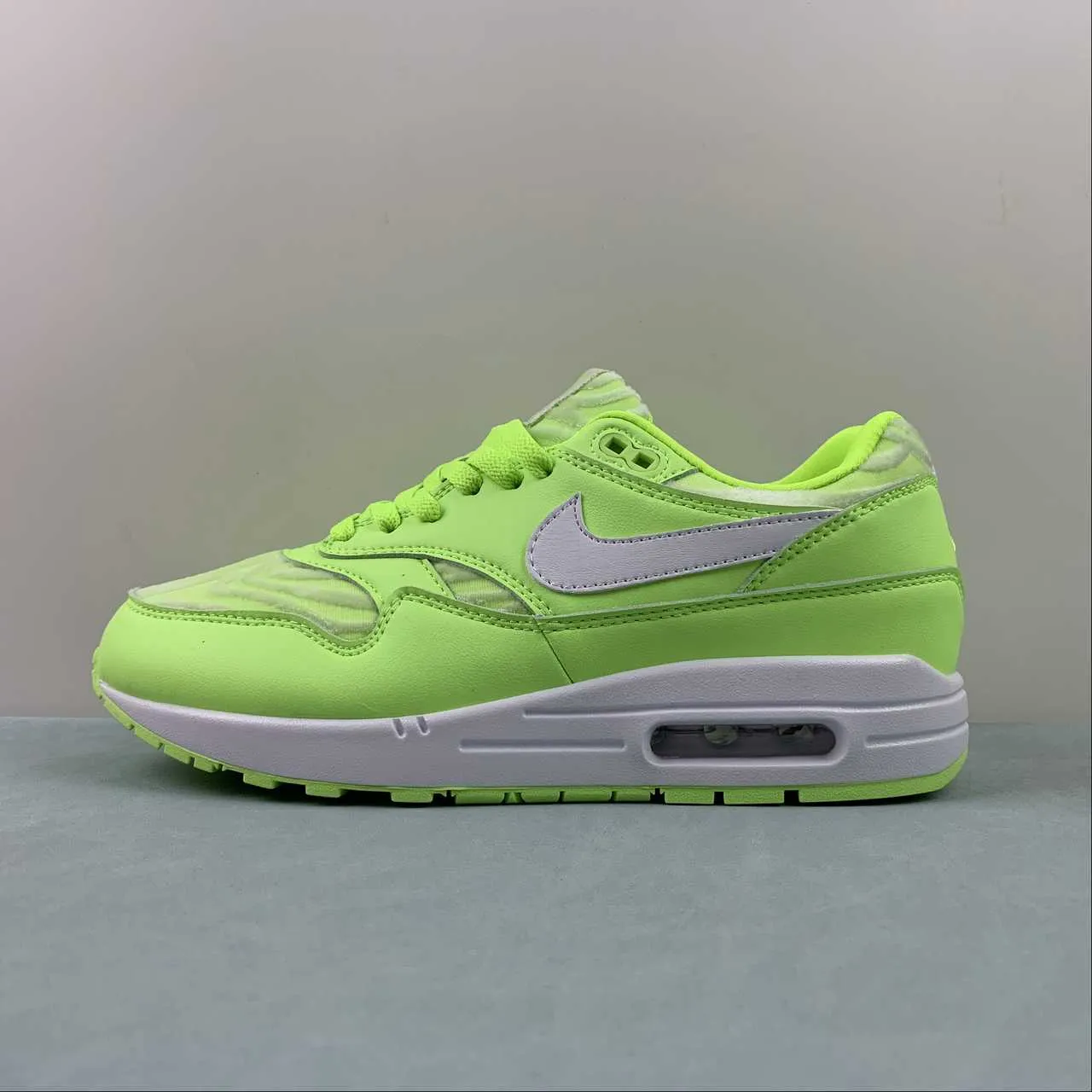 Air Max 1 PRM Barely Volt White FN6832-702 running for better sleep