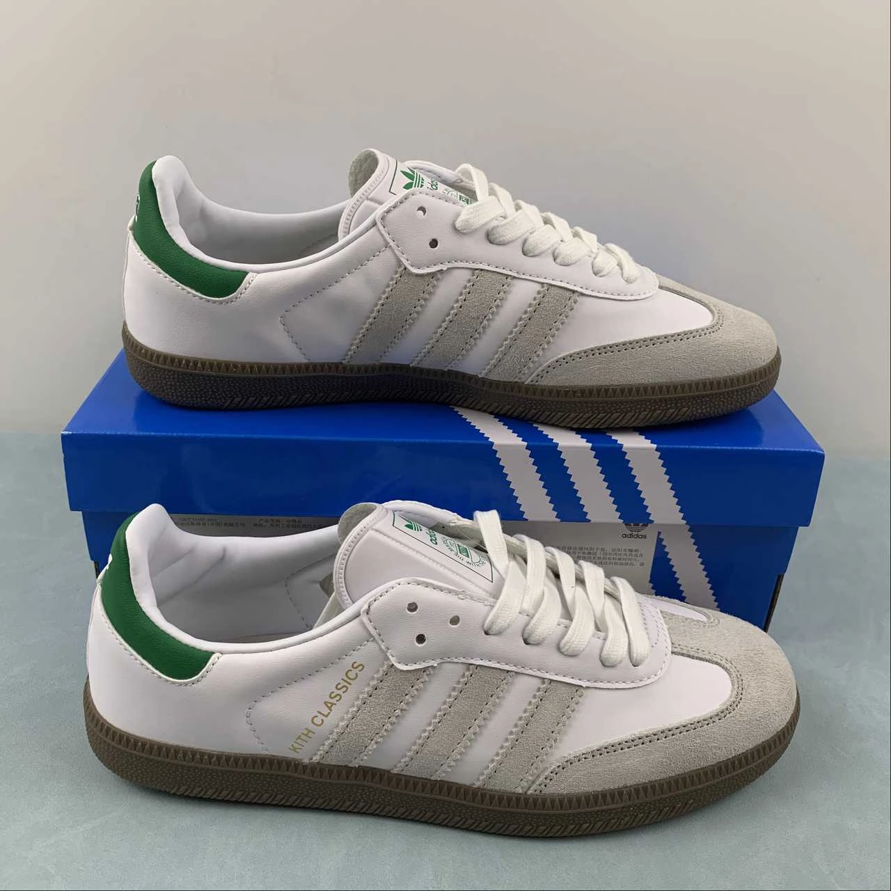 Slip Friendly Adidas SAMBA OG Kith Classics Program White Fairway Gold FX5398