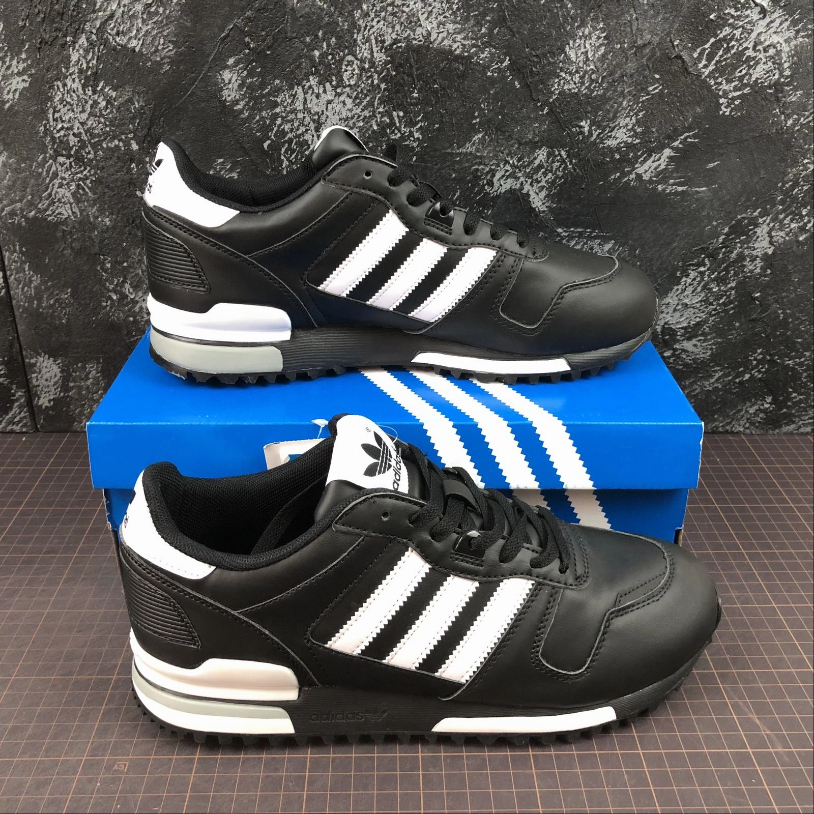 multi - color running gear Adidas Boost Adidas ZX700 Black White Black G63499