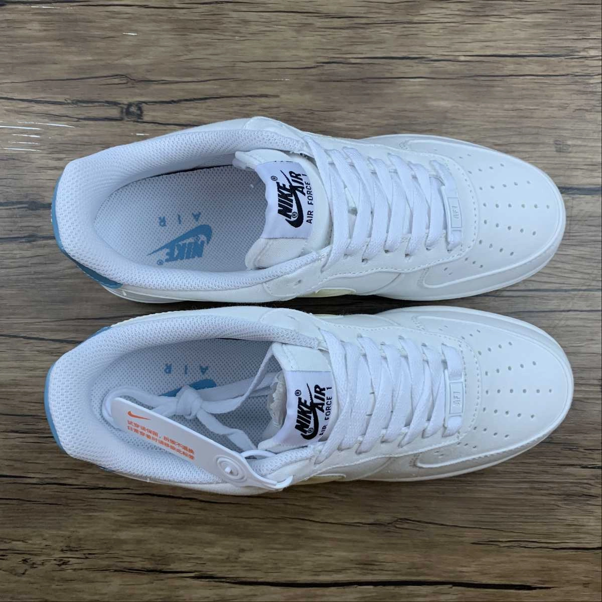 Air Force 1 07 Low Rice White Navy Blue Yellow DG2296-006 Lightweight Style