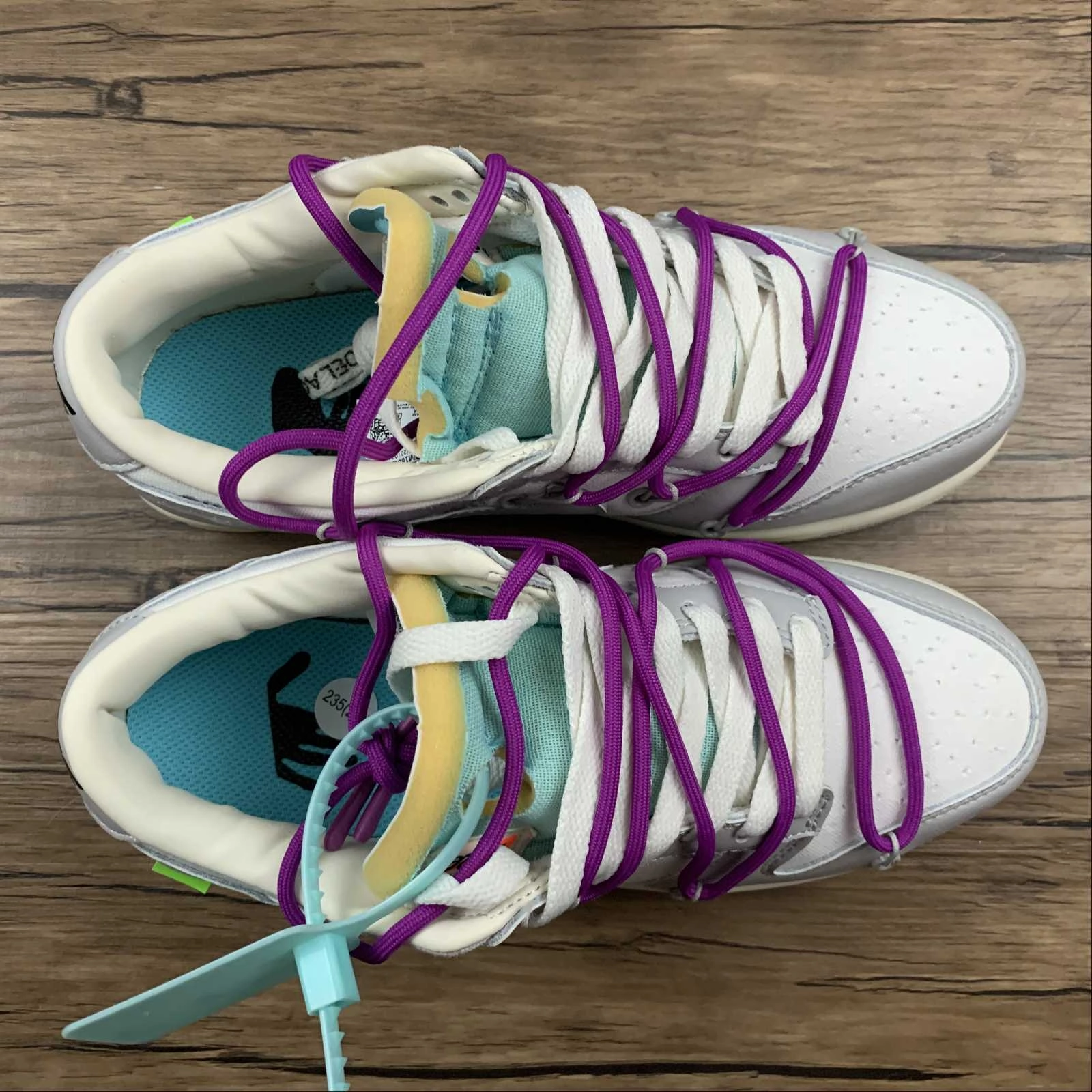 Dunk Low X Off-White 'Lote 21 de 50' DM1602 100 Flexible Sole Design Support Base