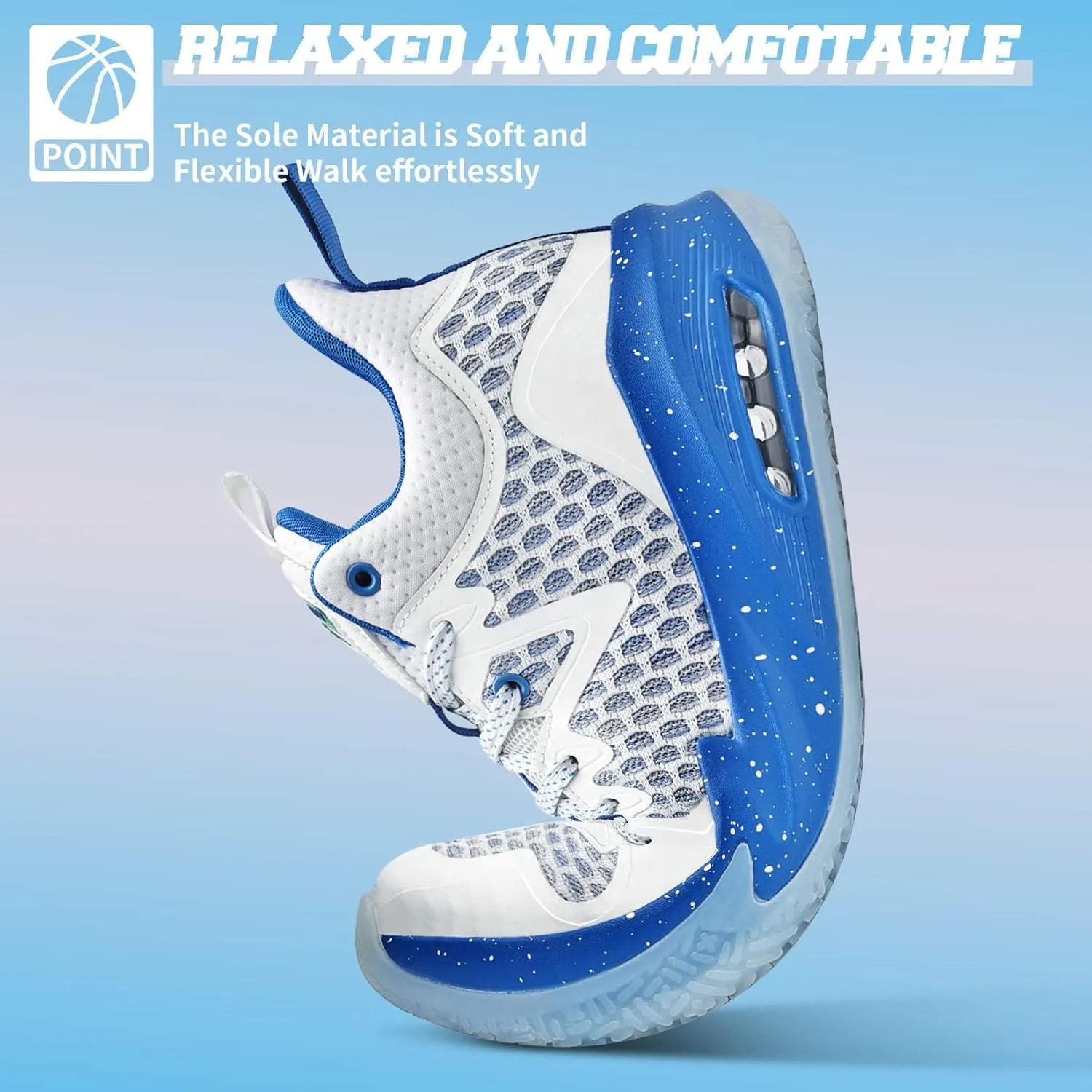 WETIKE Boys Girls Shoes - Kids Sneakers for Running, Basketball & Tennis - Non-Slip