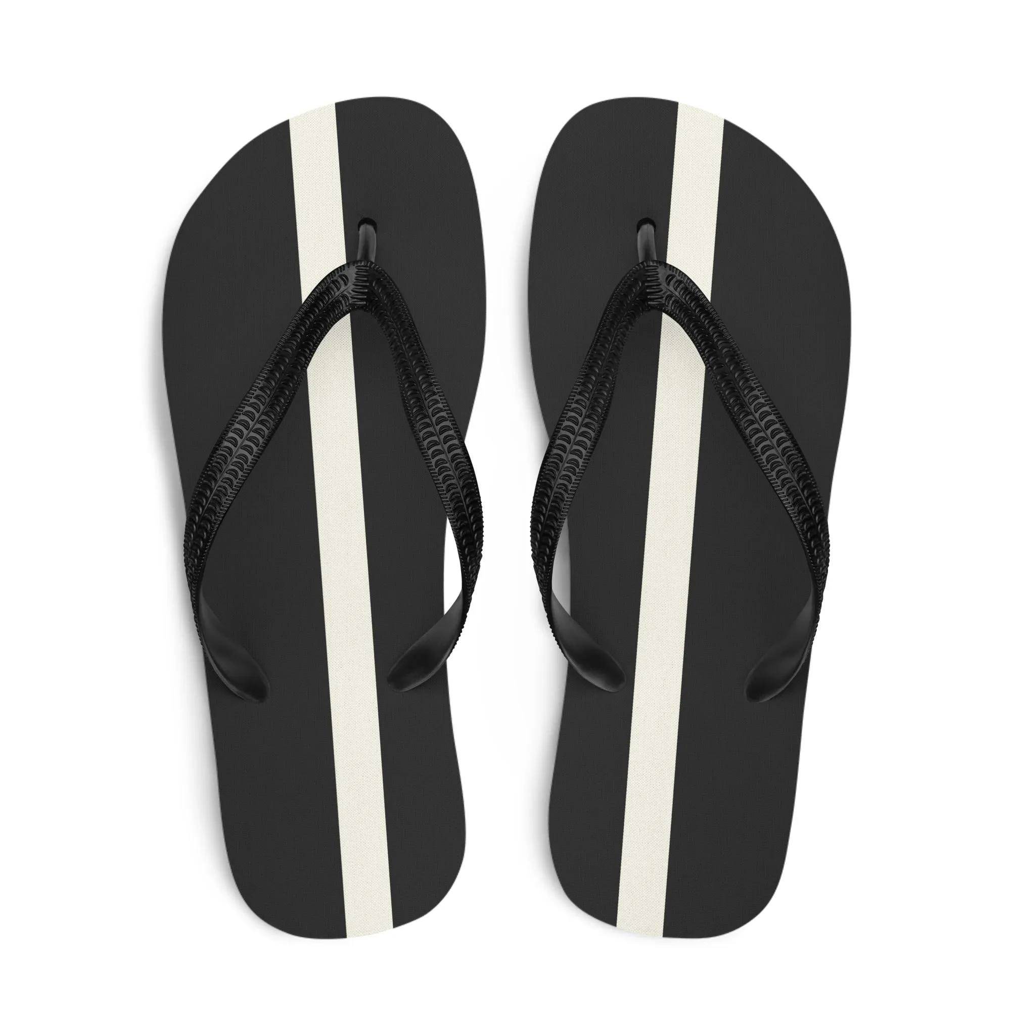 White Stripe Flip-Flops