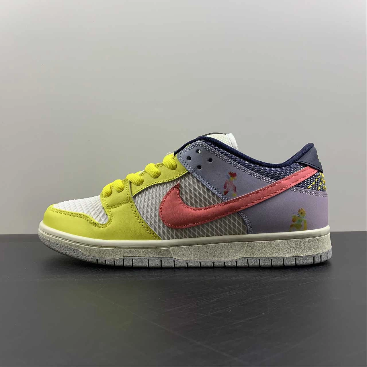SB Dunk Low Be True Multi-Color DX5933-900 Ergonomic Frame