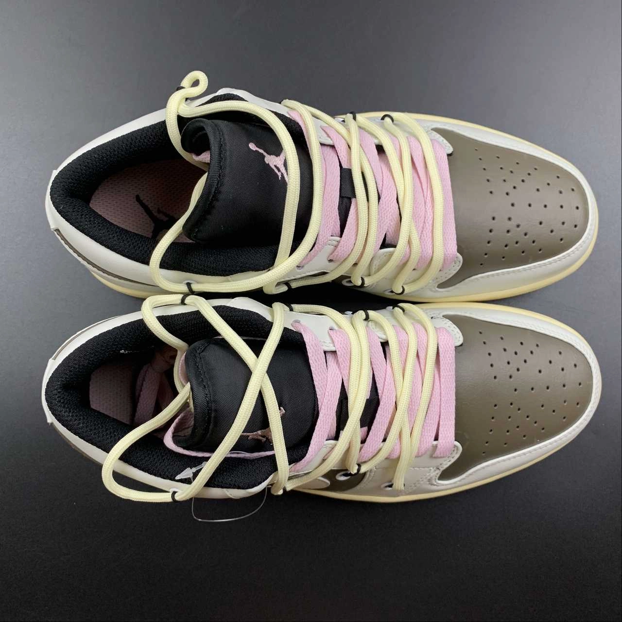 Breath Mesh Air Jordan 1 Low ??Made With Love?? Grey Brown 553558-062