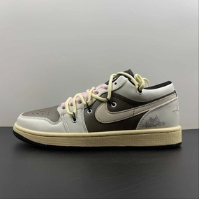 Air Jordan 1 Low ??Made With Love?? Grey Brown 553558-062 Advanced Foot Support Distinctive materials