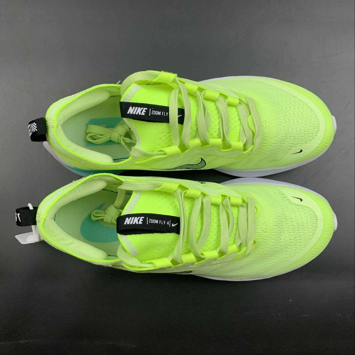 Zoom Fly 4 Barely Volt Black-Dynamic Turq CT2401-700 weekend run