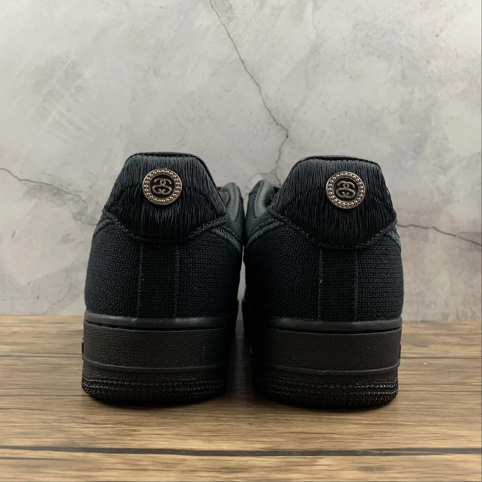 Youth Approved Air Force 1 Low Stussy Triple Black CZ9084-001