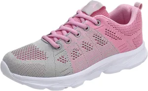 Women Sneakers Breathable Walking Tennis Shoes Comfortable Lightweight Lace Up Casual Running Sports Shoes
