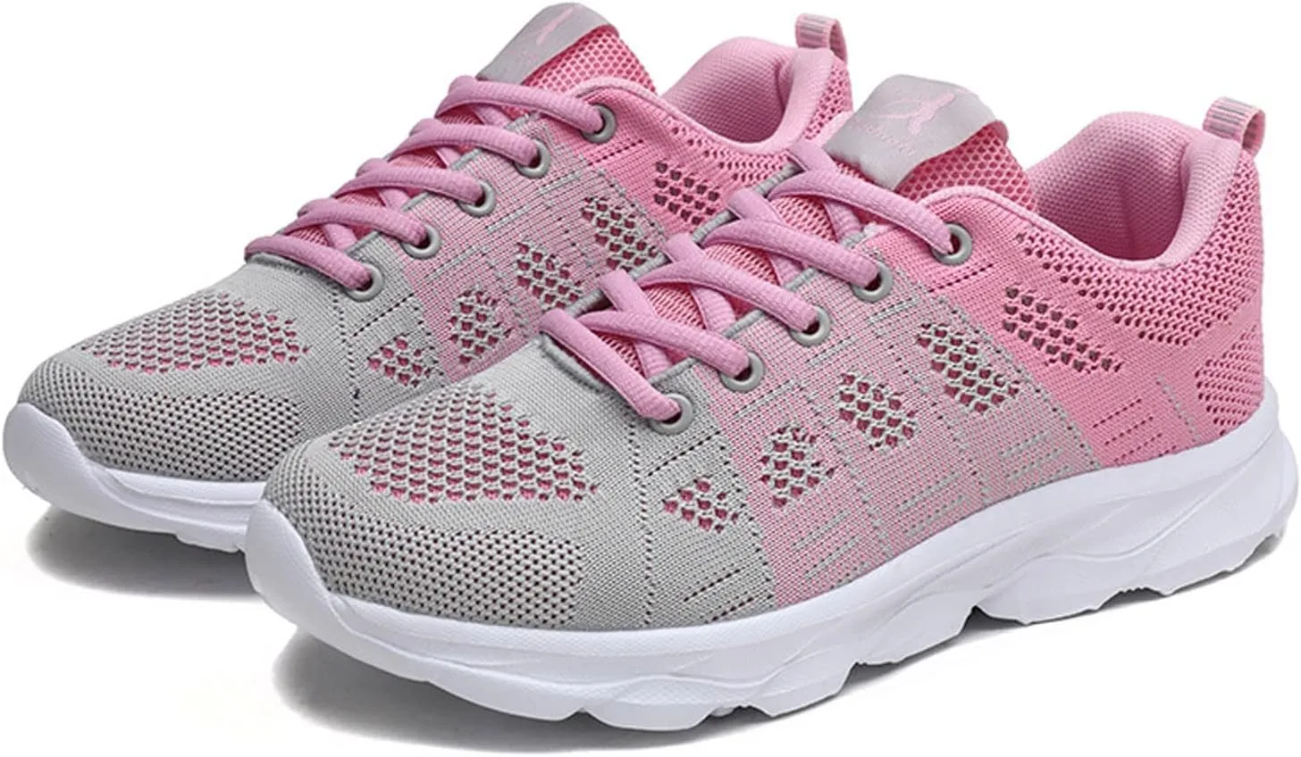 Women Sneakers Breathable Walking Tennis Shoes Comfortable Lightweight Lace Up Casual Running Sports Shoes