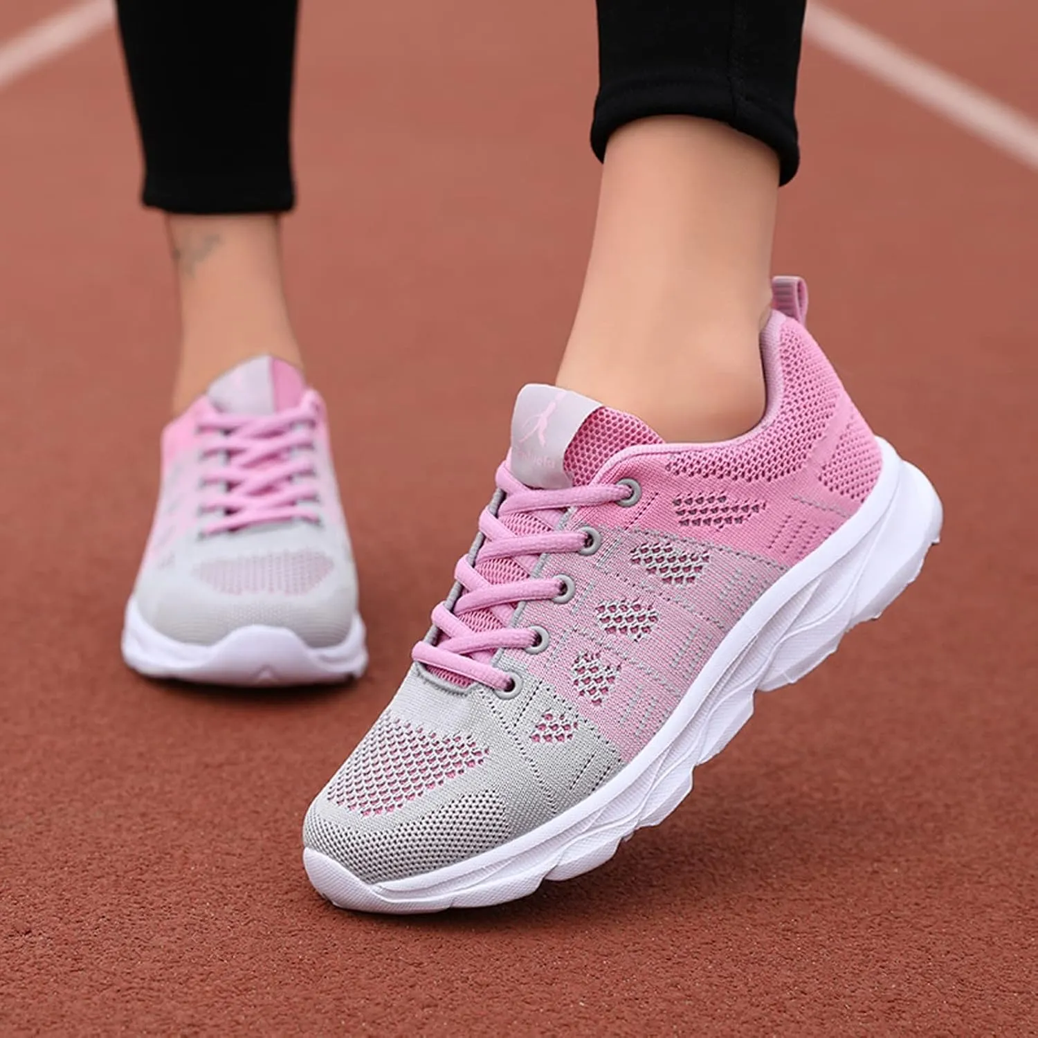Women Sneakers Breathable Walking Tennis Shoes Comfortable Lightweight Lace Up Casual Running Sports Shoes