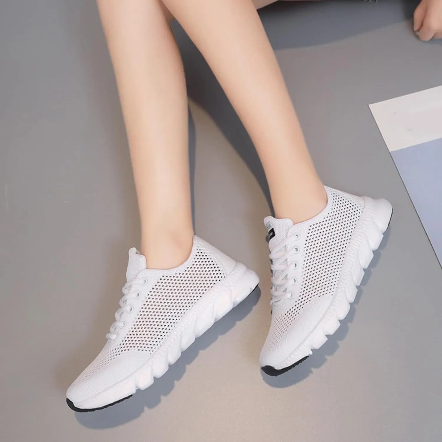 Women Tennis Running Shoes Comfy Non Slip Sports Walking Shoes Lightweight Casual Breathable Sneakers