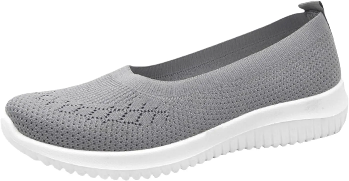 Women's Athletic Walking Shoes Architect Support Orthopedic Shoe Mesh Hollow Out Breathable Yoga Sneakers Slip On Wide Toe Nurse Walking Sneakers Lightweight Comfortable Diabetic Shoes