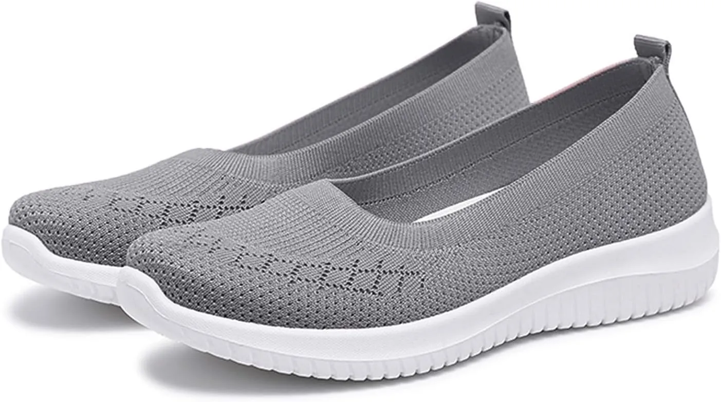 Women's Athletic Walking Shoes Architect Support Orthopedic Shoe Mesh Hollow Out Breathable Yoga Sneakers Slip On Wide Toe Nurse Walking Sneakers Lightweight Comfortable Diabetic Shoes