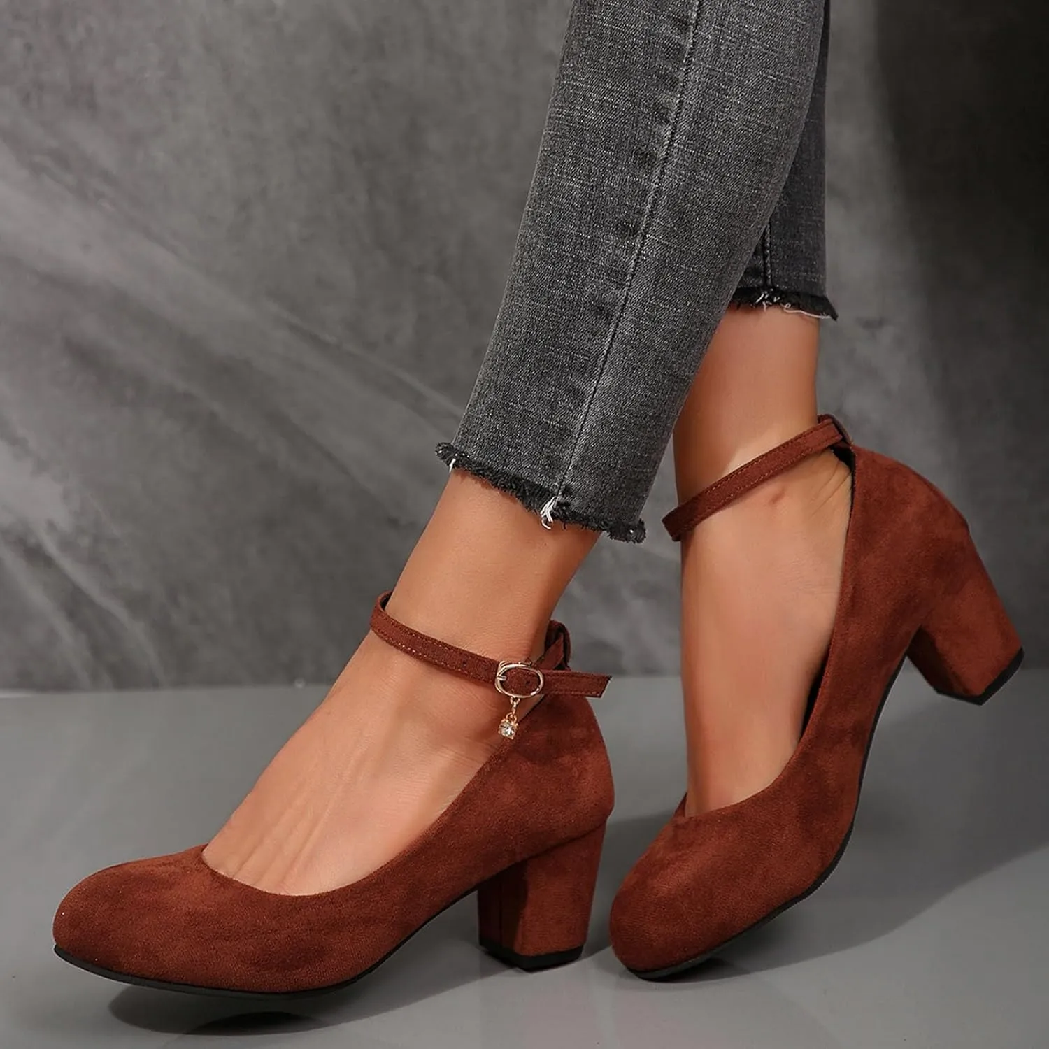 Women's Casual Shoes with Chunky Heel Perfect for Daily Slip On for Comfortable Fit Shoes Elegant Casual Walking