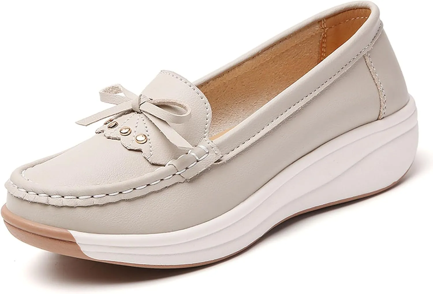 Women's Casual Slip On Loafers Comfortable Lightweight Soft Sole Flat Shoes for Daily Wear Work and Leisure