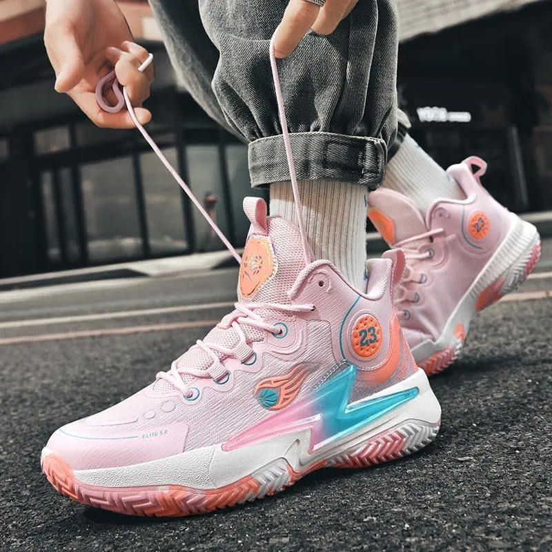 Womens Mens Basketball Shoes Breathable Comfortable Lightweight Fashion Athletic Sneakers Non Slip Outdoor Sport Shoe for Unisex