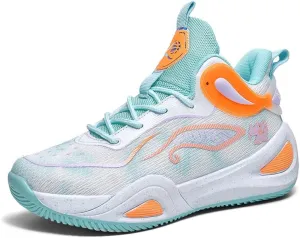 Womens Mens Basketball Shoes Fashion Breathable Athletic Sneakers Lightweight Non Slip Outdoor Sport Volleyball Shoe Green Size 6