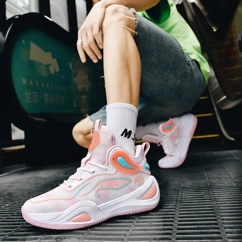 Womens Mens Basketball Shoes Fashion Breathable Athletic Sneakers Lightweight Non Slip Outdoor Sport Volleyball Shoe