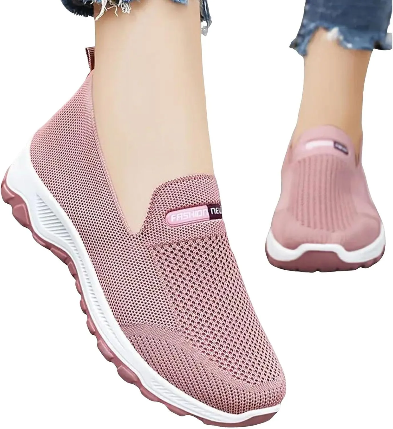 Women's Platform Sneakers Fashion Casual Slip On Walking Shoe Non Slip Lightweight Casual Running Shoes