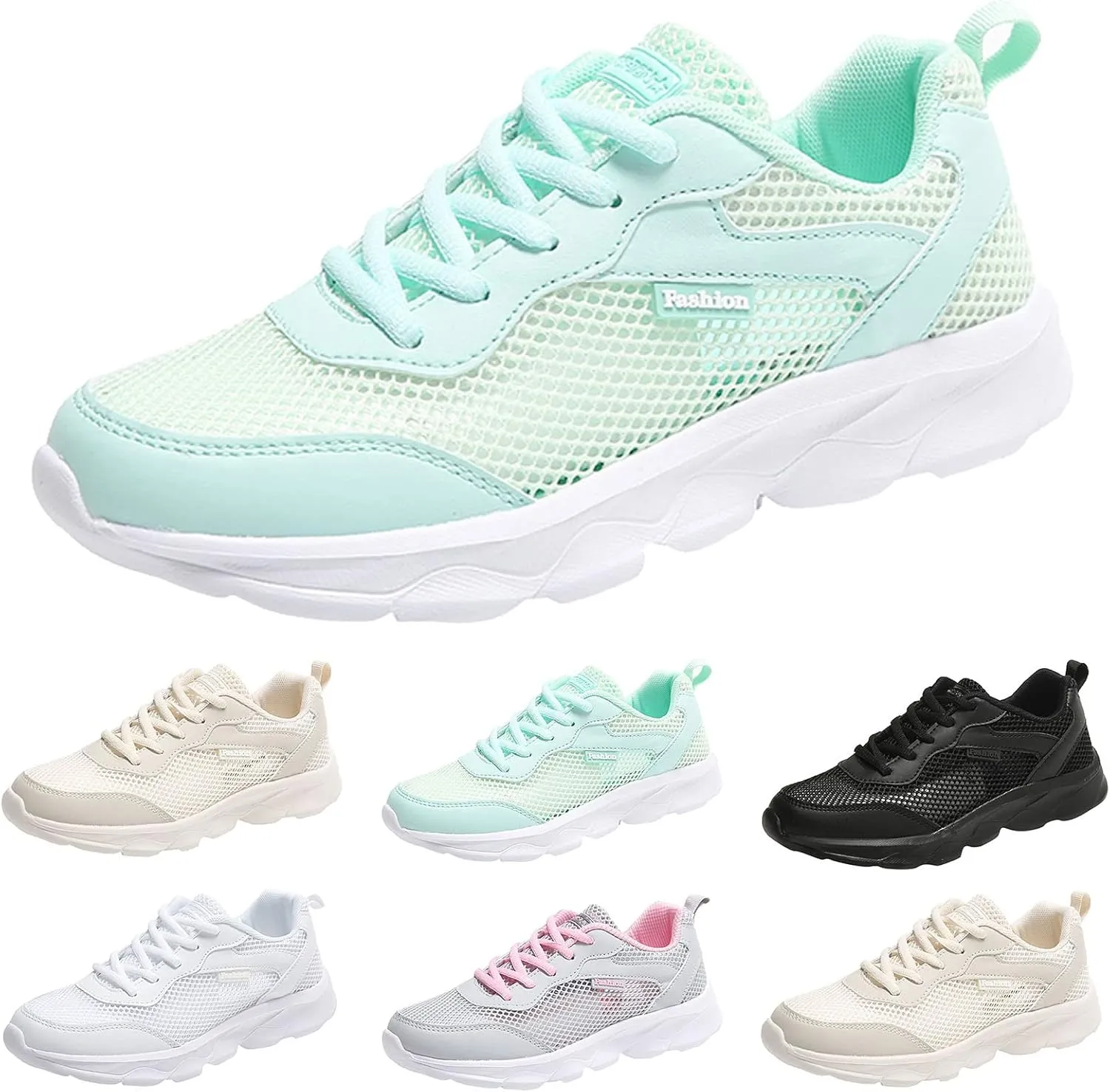 Womens Sneakers Lightweight Tennis Walking Shoes Non Slip Lace Up Breathable Comfortable Casual Running Shoes