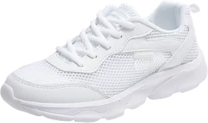 Womens Sneakers Lightweight Tennis Walking Shoes Non Slip Lace Up Breathable Comfortable Casual Running Shoes