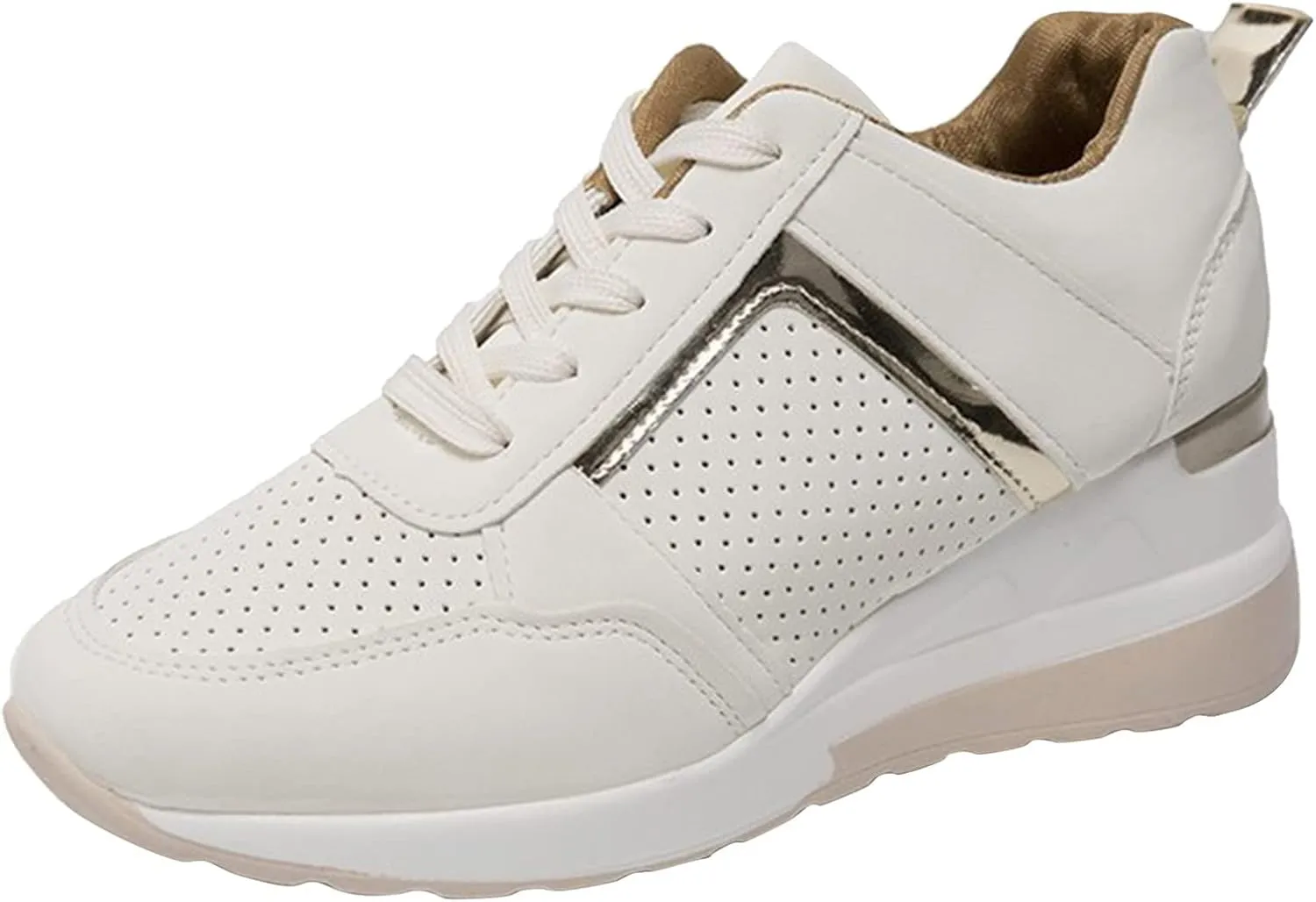 Womens Walking Shoes Thick Sole Fashion Breathable Sneakers Comfortable Slip On Casual Platform Sneakers for Women