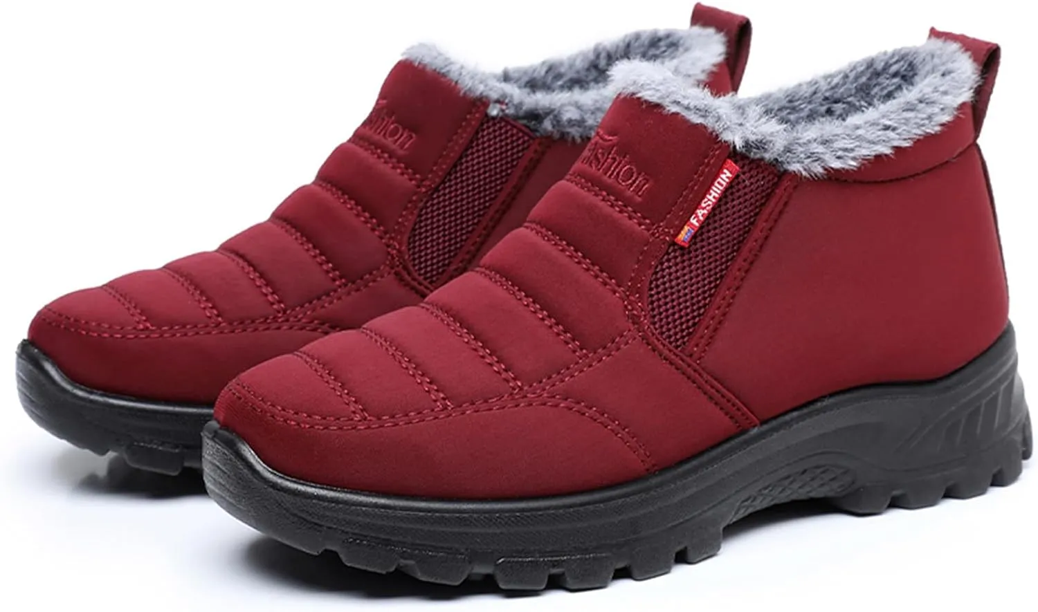 Women's Waterproof Winter Snow Boots Lightweight Warm Faux Fur Lined Mid-Calf Booties Lightweight Winter Warm Thermal