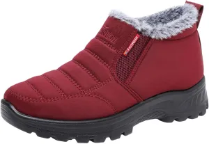 Women's Waterproof Winter Snow Boots Lightweight Warm Faux Fur Lined Mid-Calf Booties Lightweight Winter Warm Thermal