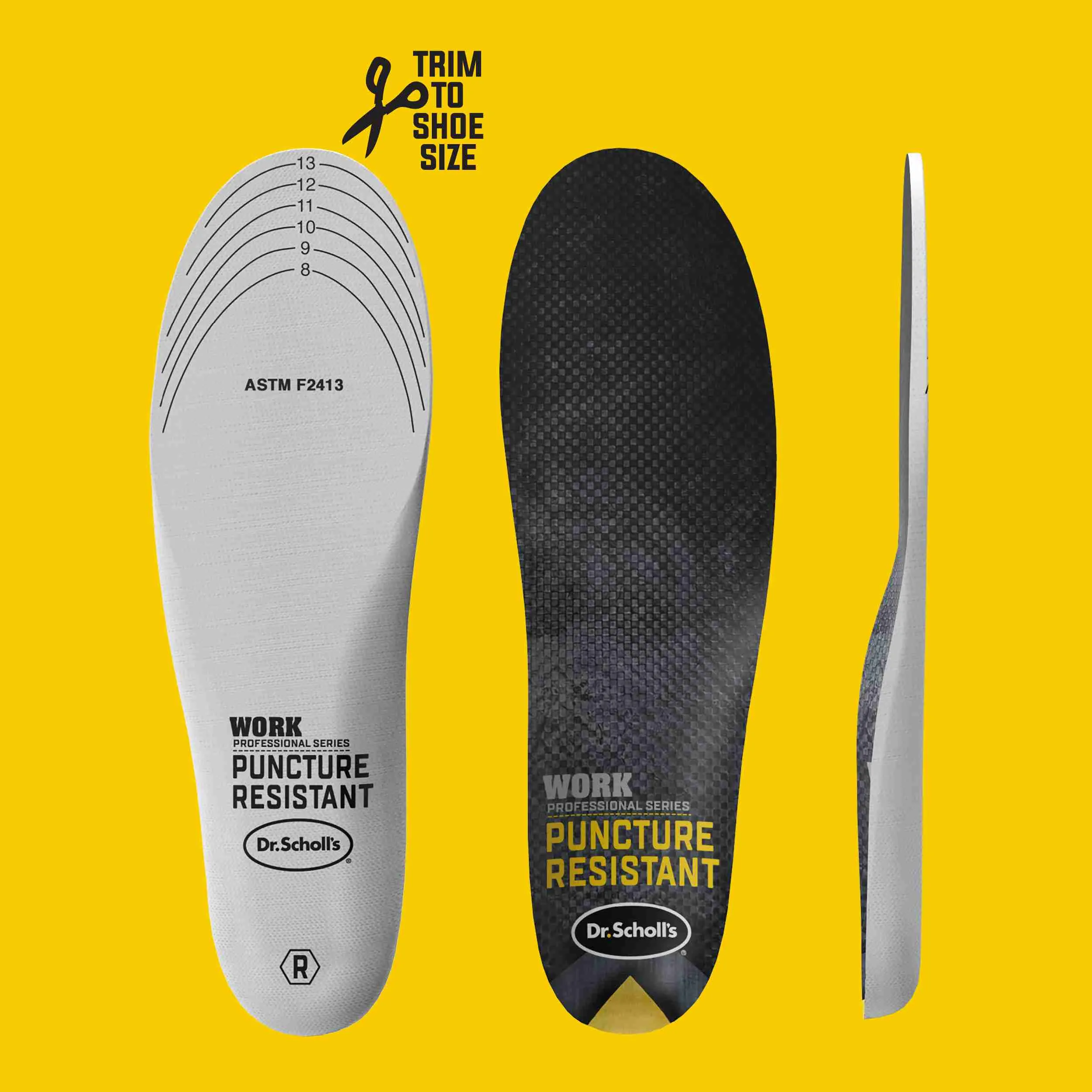 Work Puncture Resistant Insoles (2 Pack)
