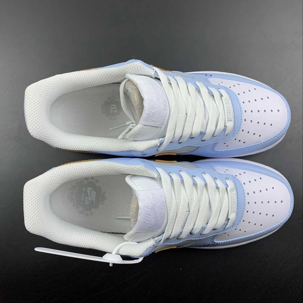 City Chic Air Force 1 07 Low Garfield Light Blue Orange Gray CW2288-669